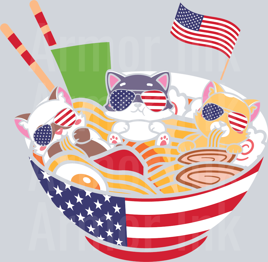 American Ramen DTF transfer