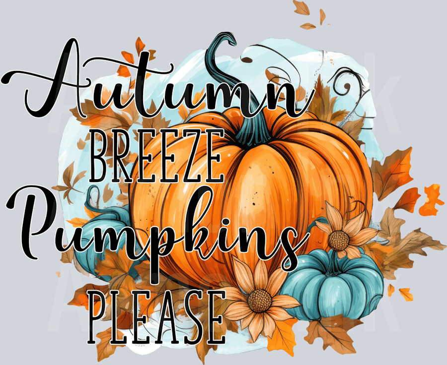 Autumn Breeze Pumpkins Please DTF transfer