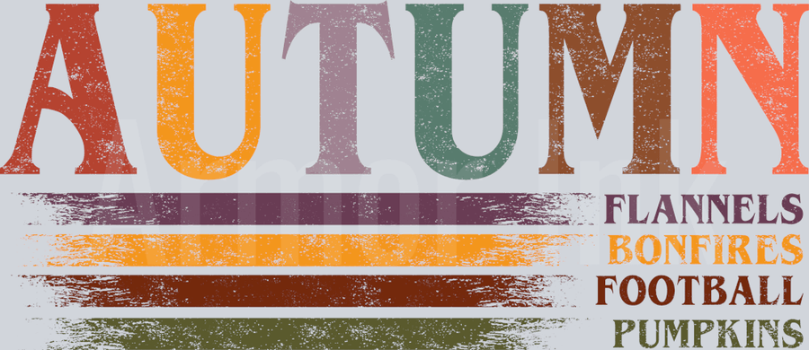 Autumn Flannels Bonfires Football Pumpkins DTF transfer