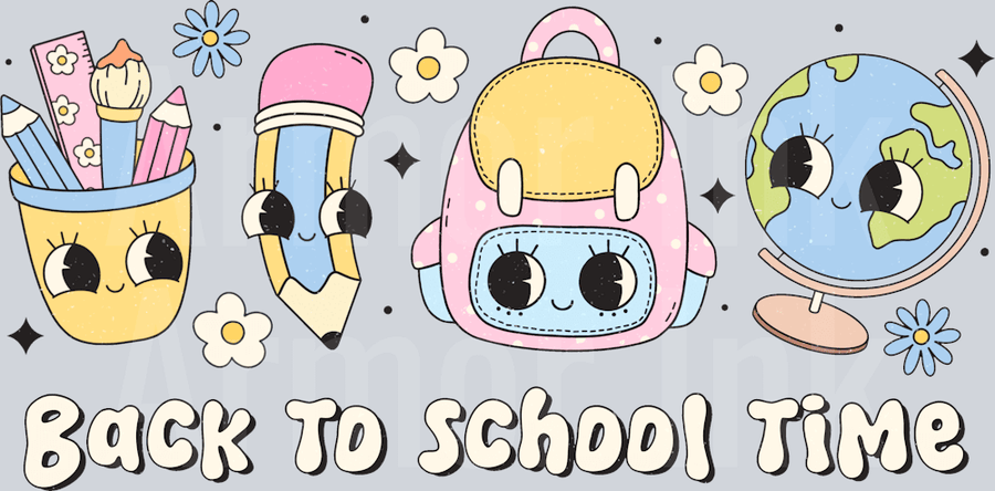 Back to School Time DTF transfer