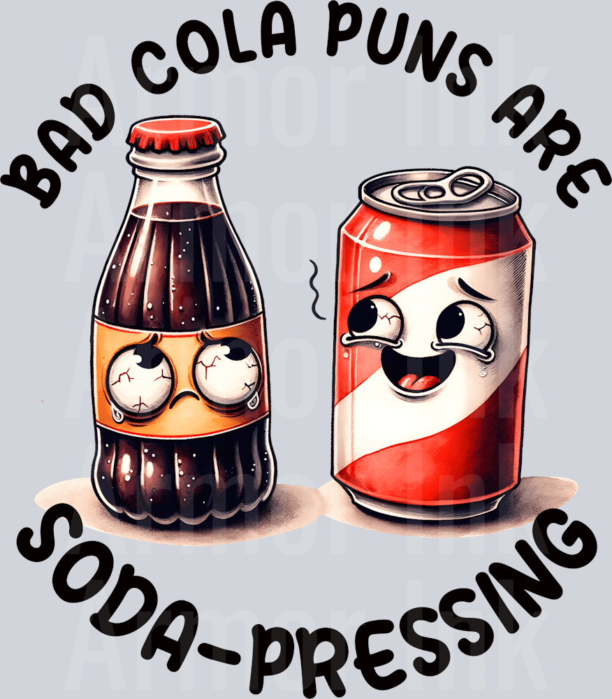 Bad Cola Puns DTF transfer