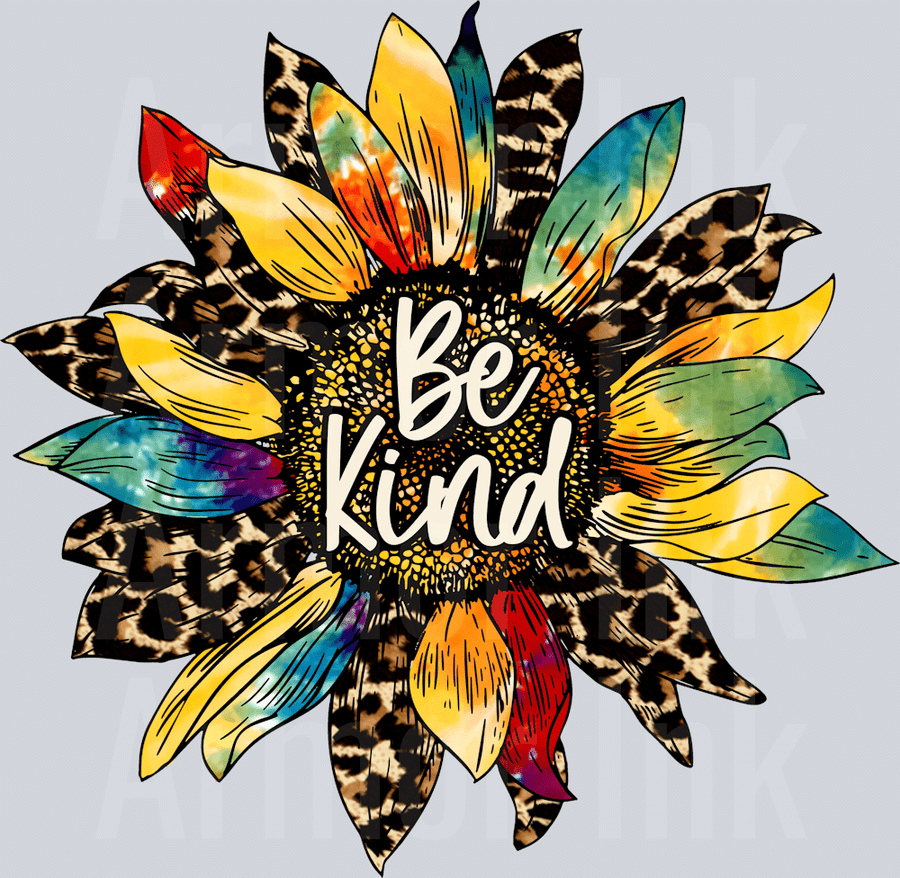 Be Kind Sunflower DTF transfer