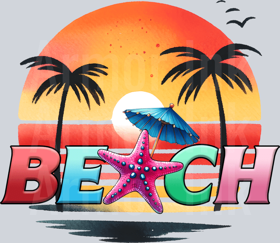 Beach DTF transfer