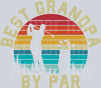 Best Grandpa By Par DTF transfer