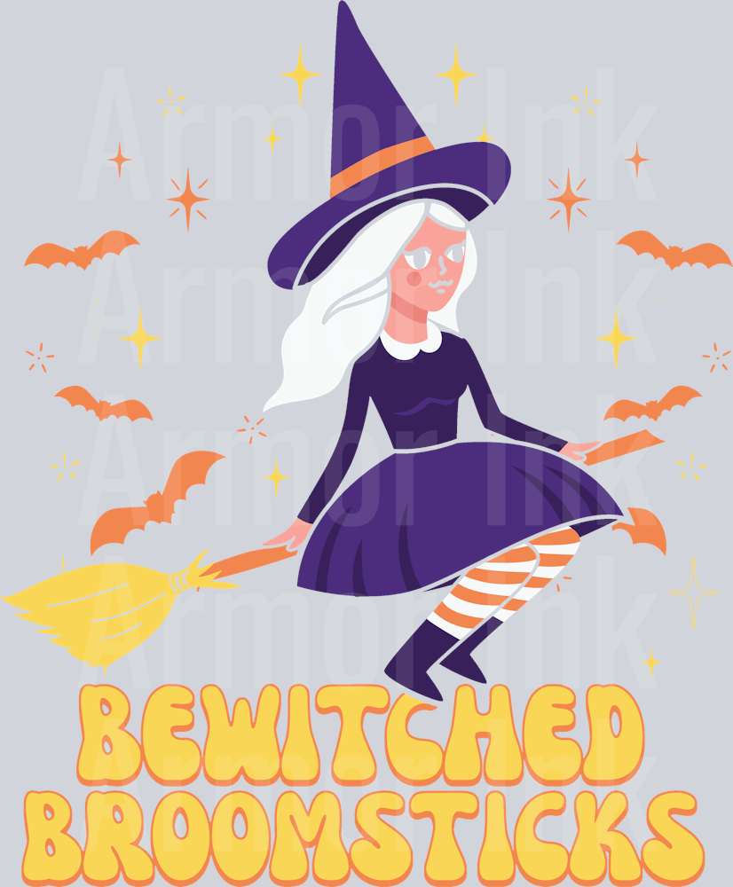 Bewitched Broomsticks DTF transfer