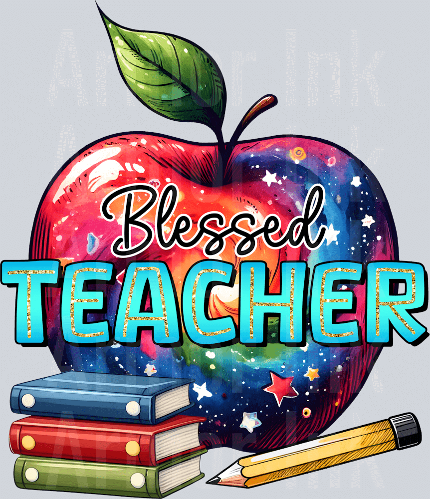 Blessed Teacher DTF transfer