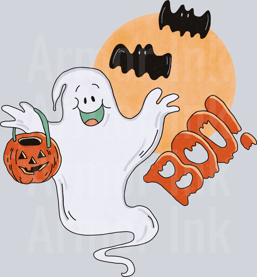 Boo Ghost DTF transfer