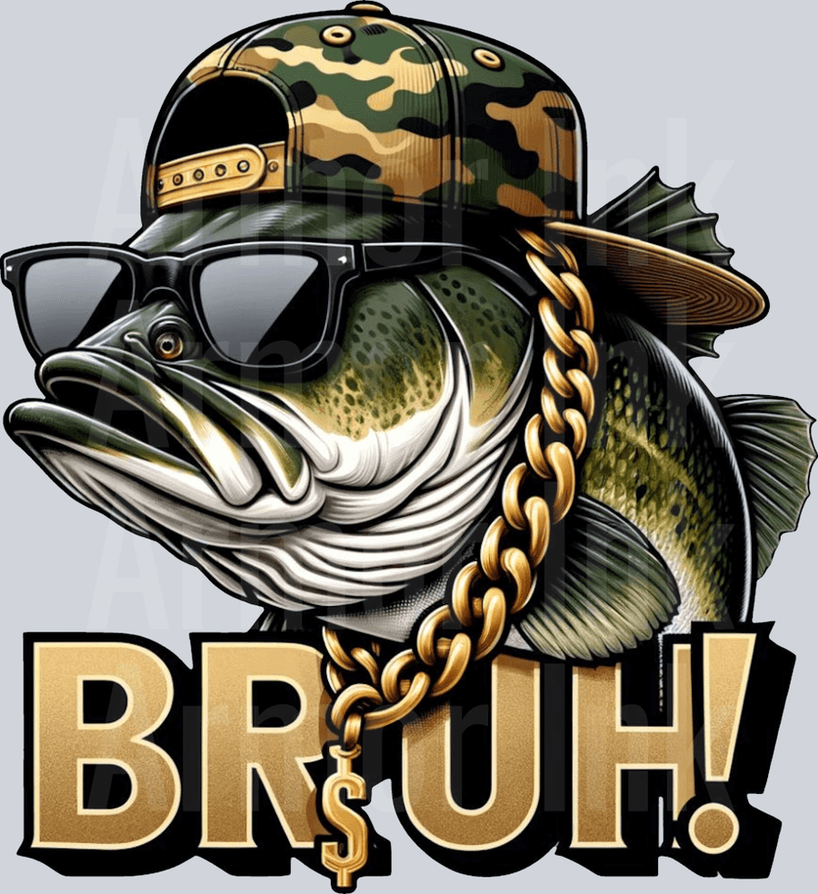 BRUH Bass DTF transfer