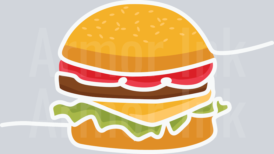 Burger DTF transfer