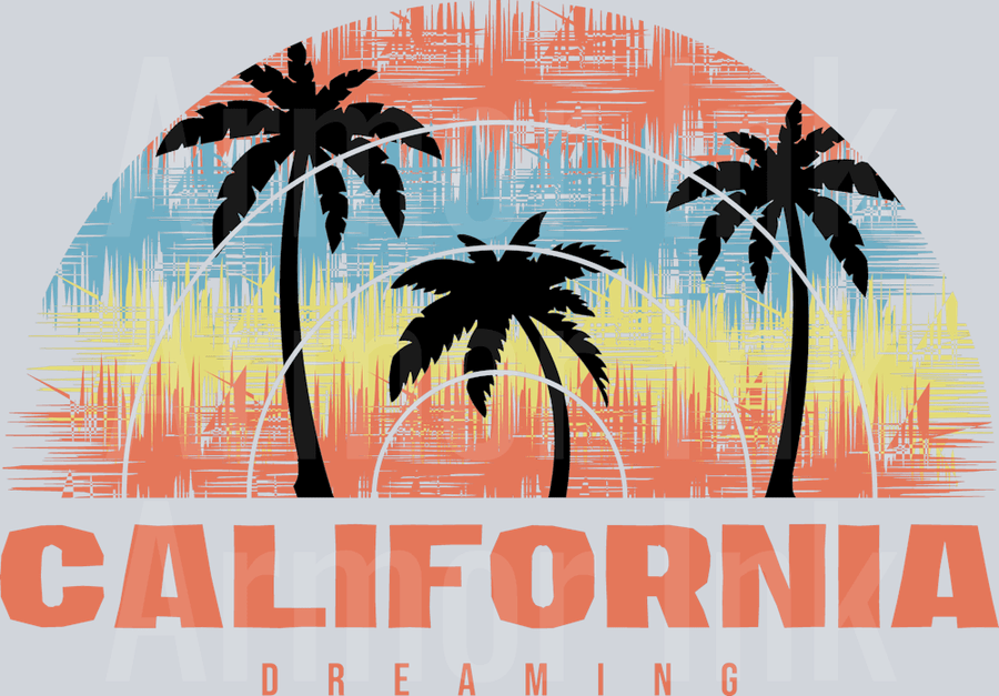 California Dreaming DTF transfer
