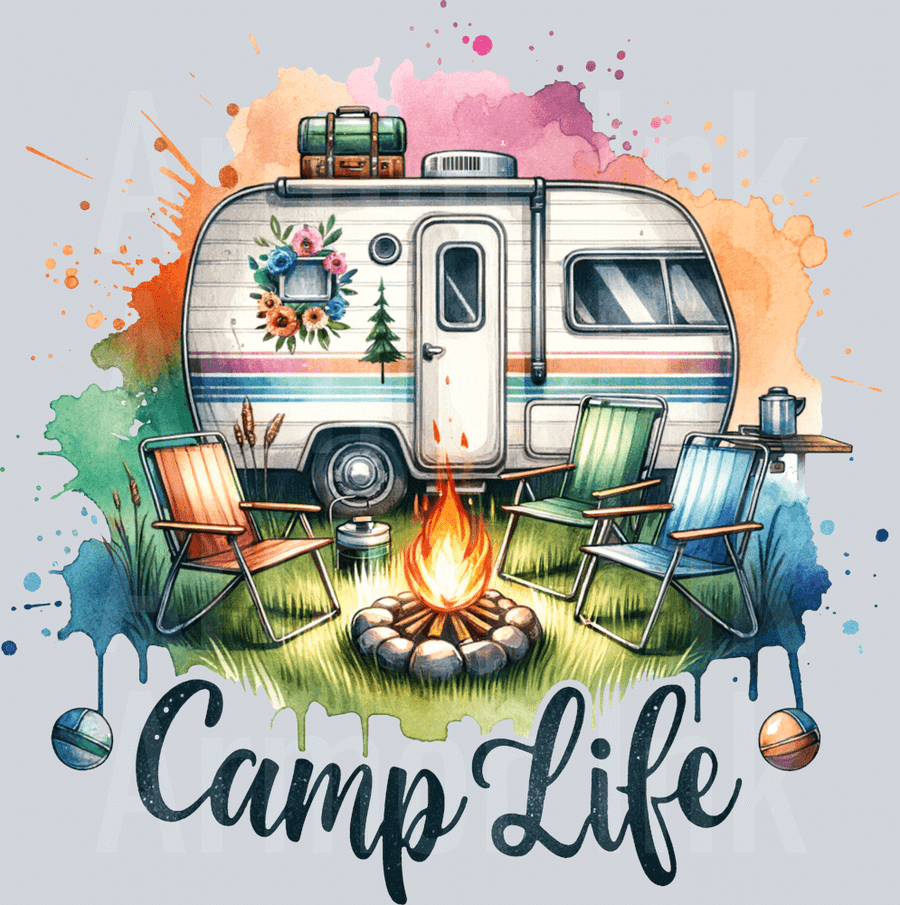 Camp Life DTF transfer