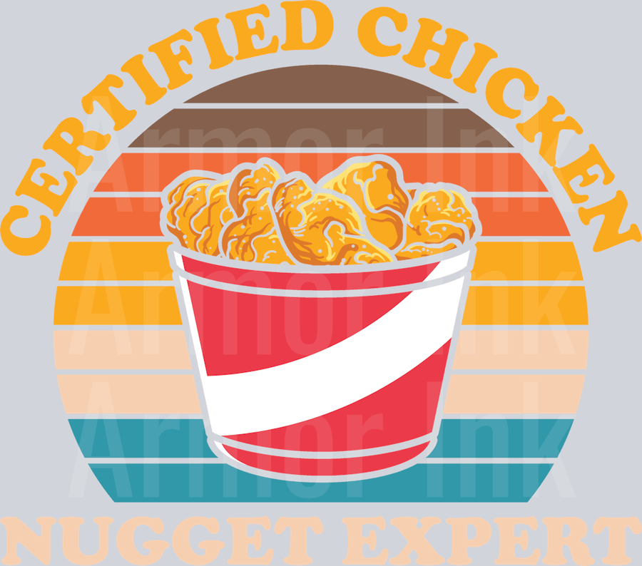 Certified Chicken Nugget Expert DTF transfer