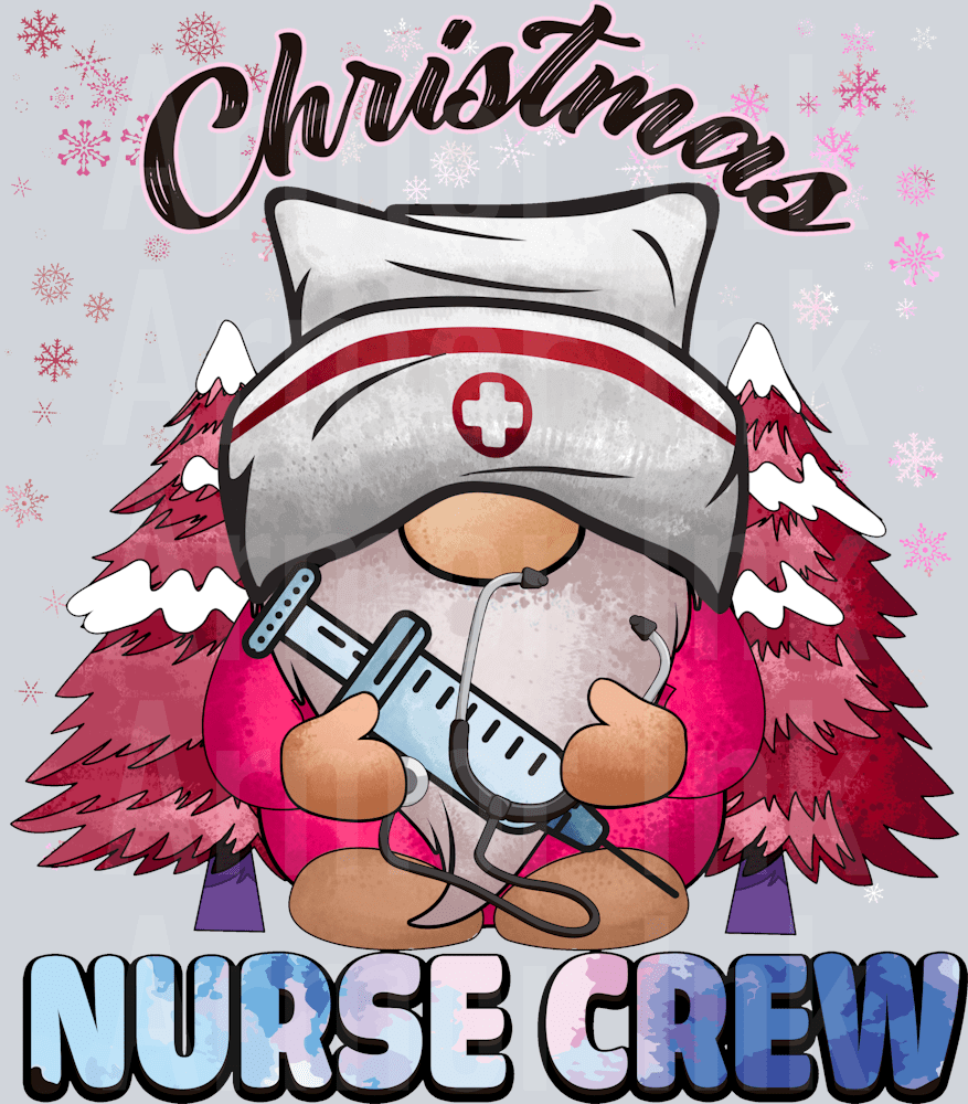 Christmas Nurse Crew DTF transfer