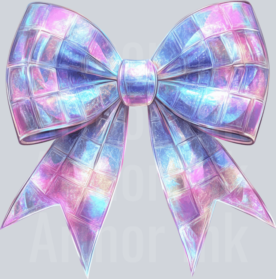 Disco Coquette Bow DTF transfer