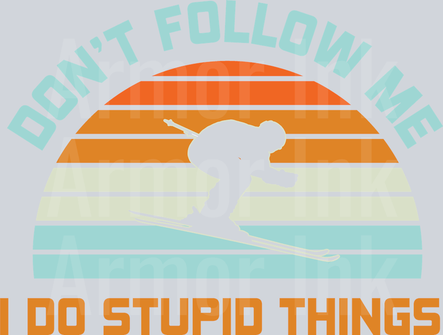 Dont Follow Me I Do Stupid Things DTF transfer