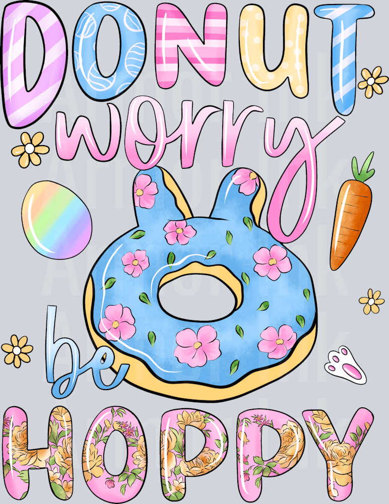 Donut Worry Be Hoppy DTF transfer