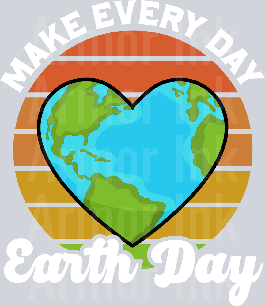 Earth Day DTF transfer