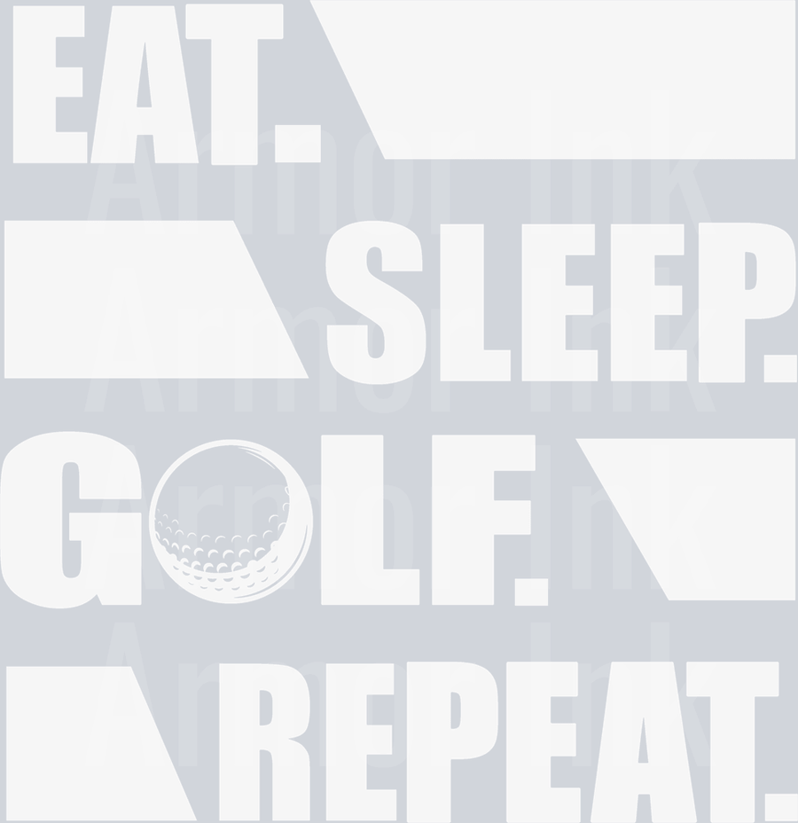 Eat Sleep Golf Repeat DTF transfer