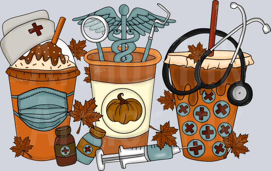 Fall Drinks DTF transfer