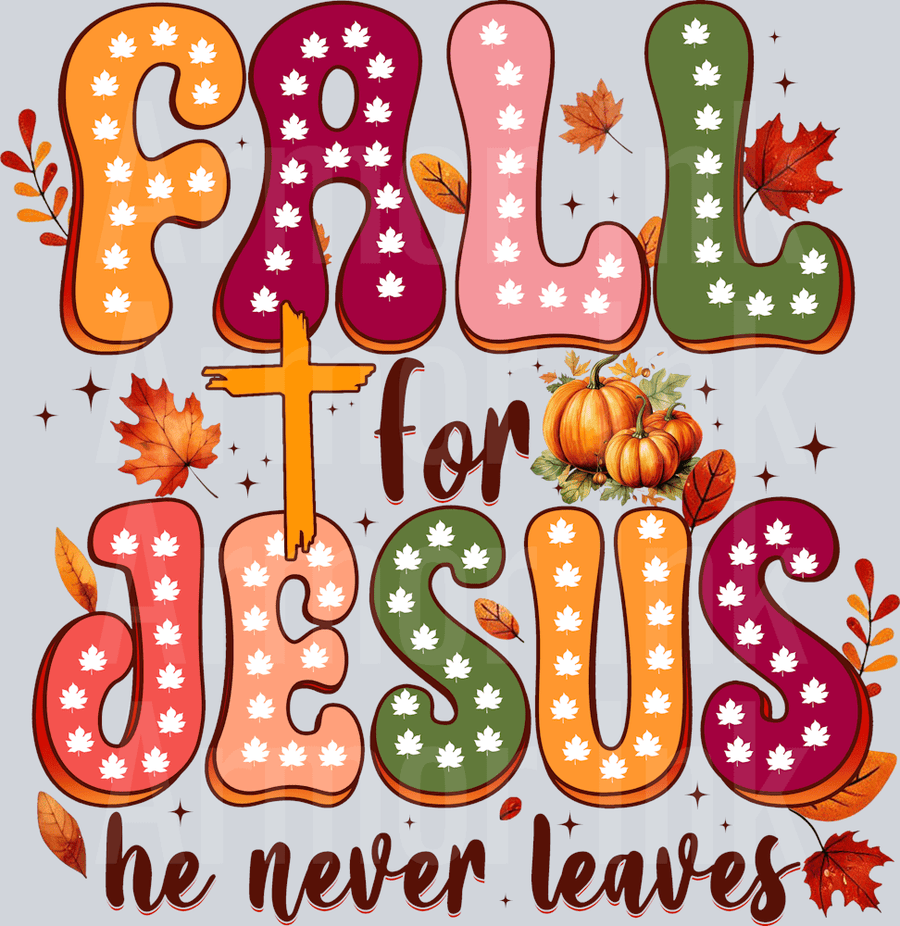 Fall for Jesus DTF transfer