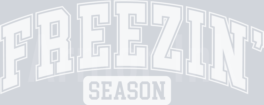 Freezin Season White DTF transfer