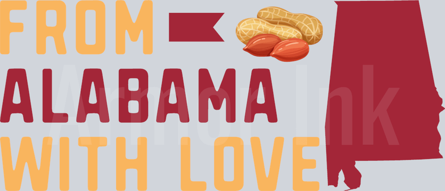 From Alabama Faith Love DTF transfer
