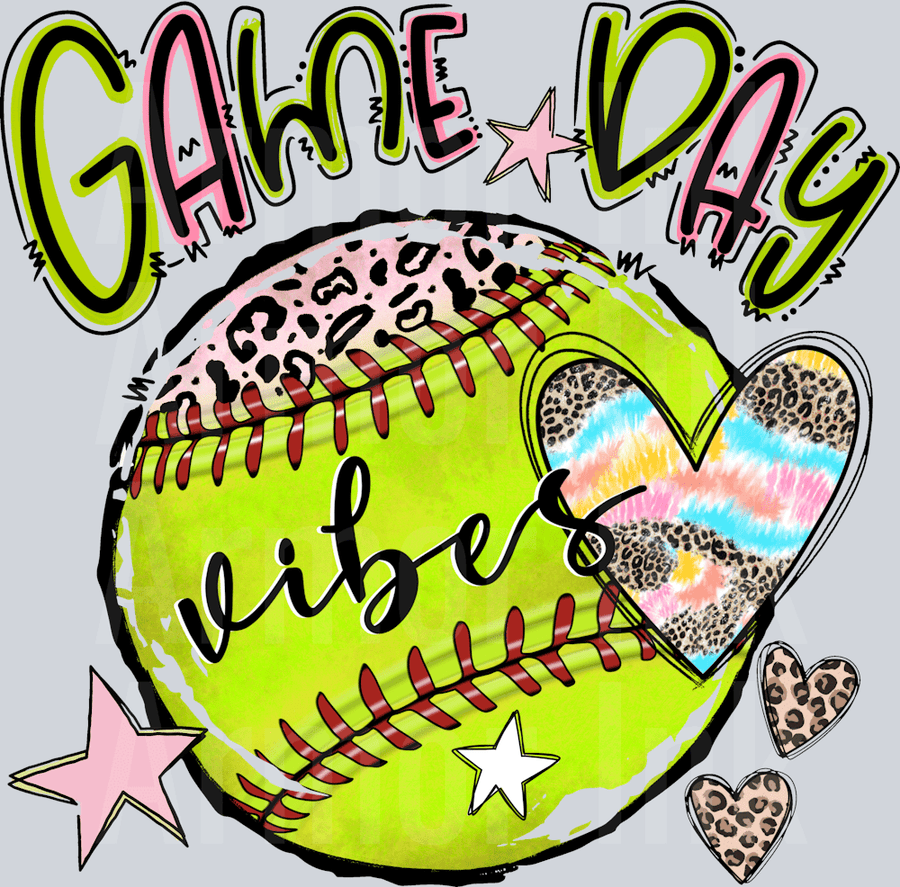 Game Day Vibes Softball DTF transfer