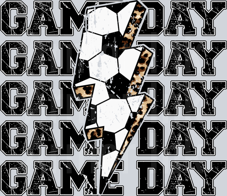 Gameday Soccer Lightning Bolt DTF transfer