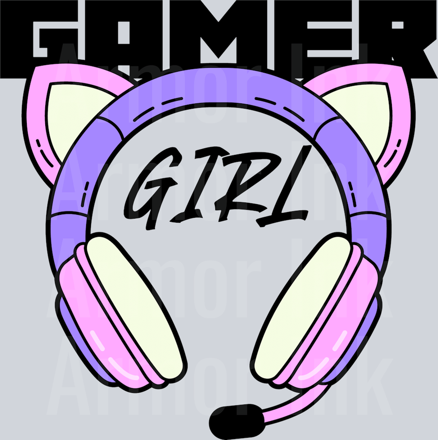 Gamer Girl DTF transfer