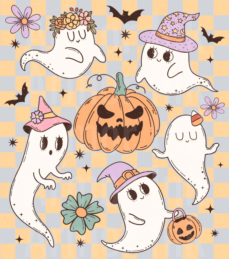 Ghost Halloween DTF transfer