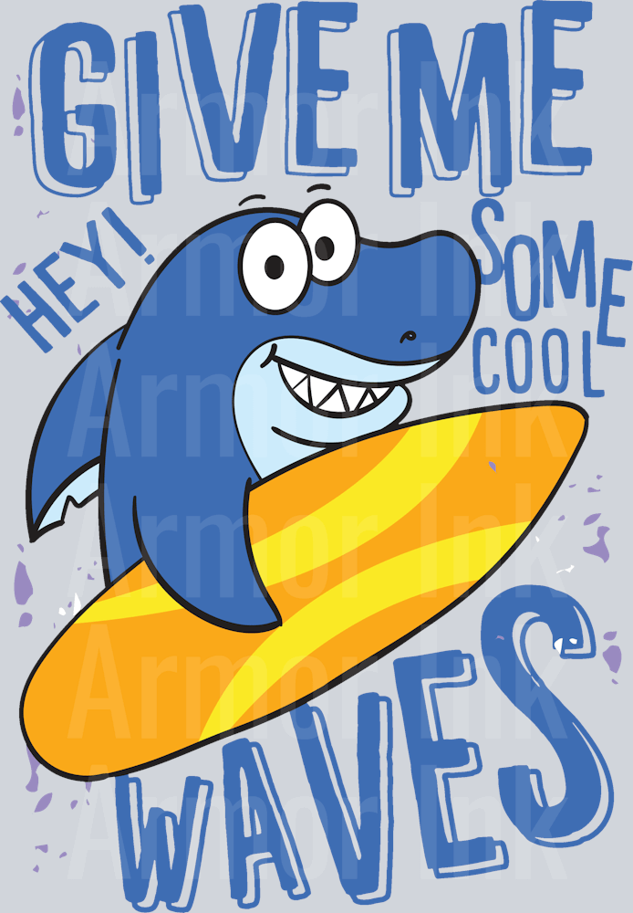 Give Me Some Cool Waves Shark DTF transfer