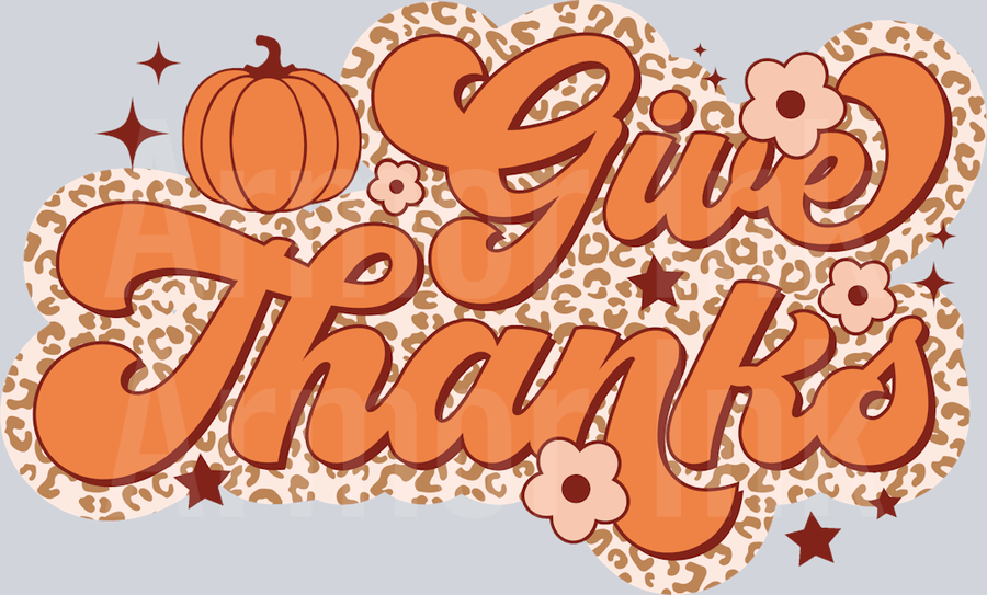 Give Thanks DTF transfer