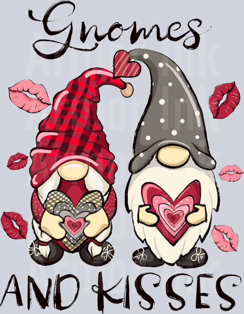 Gnomes And Kisses DTF transfer