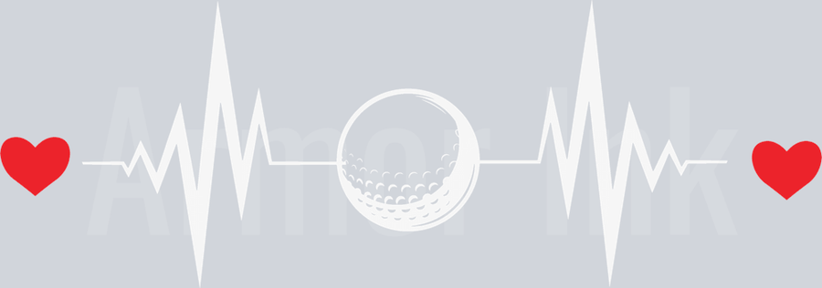 Golf Heart Beat DTF transfer