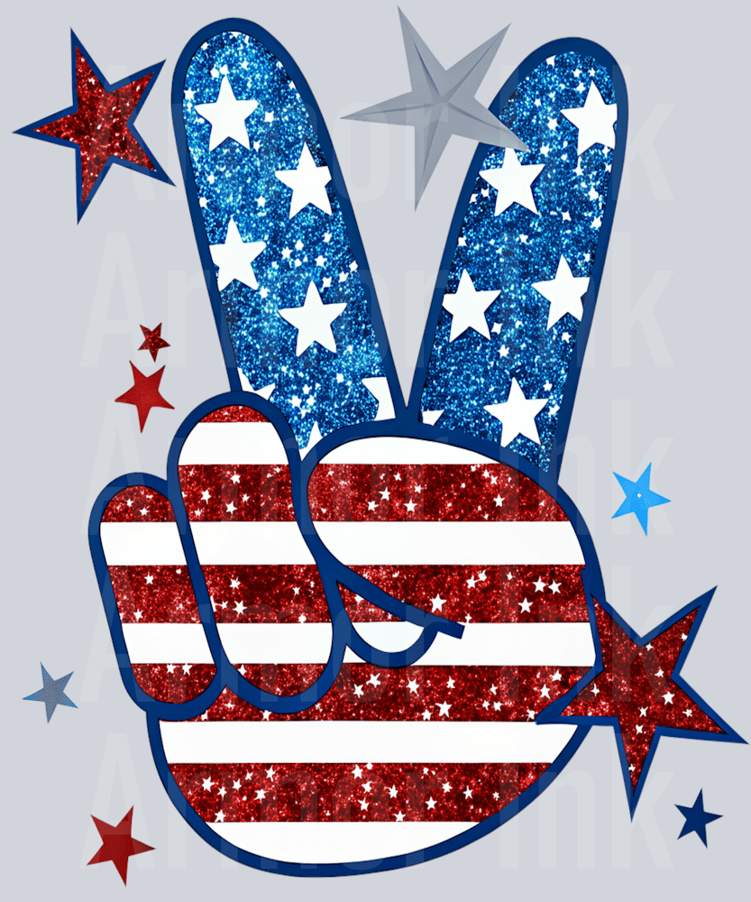 Groovy 4th Of July DTF transfer