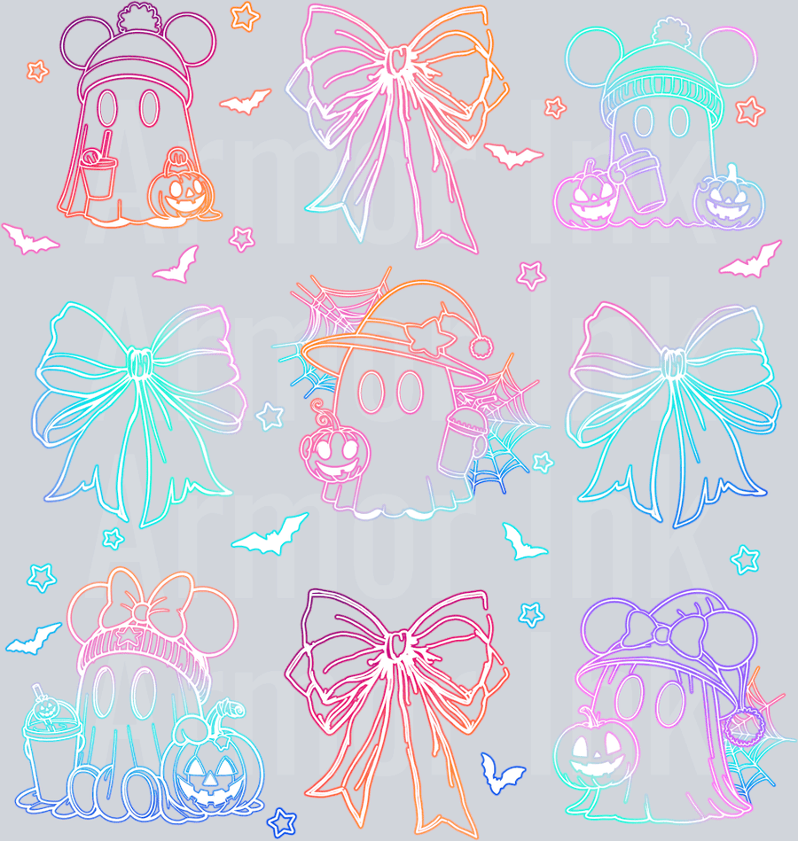 Halloween Colorful DTF transfer