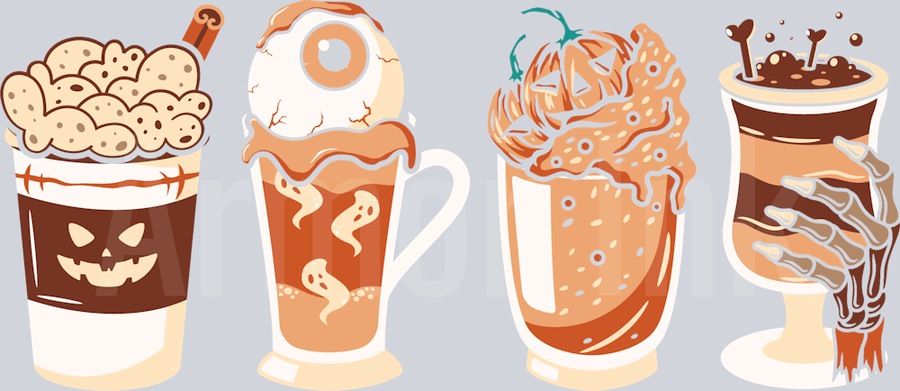 Halloween Drinks DTF transfer