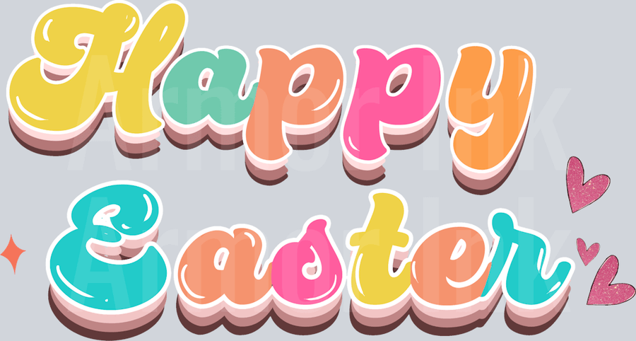 Happy Easter DTF transfer