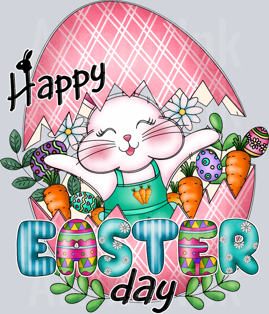 Happy Easter Day DTF transfer