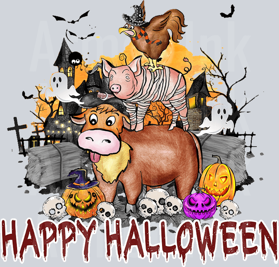 Happy Halloween DTF transfer
