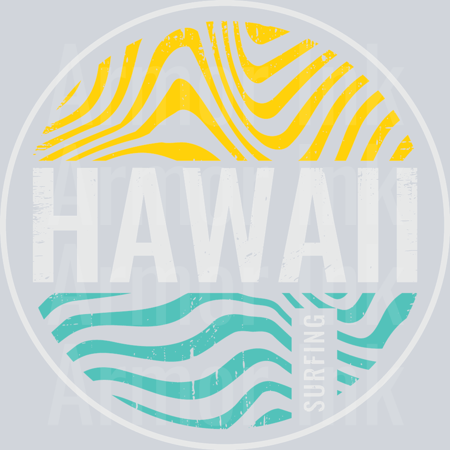 Hawaii Surfing DTF transfer