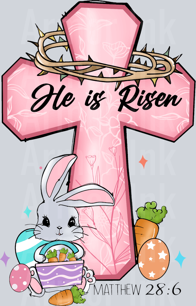 He Is Risen DTF transfer