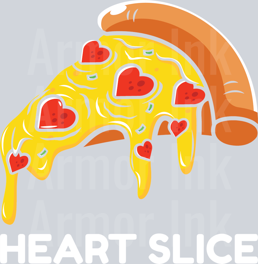 Heart Slice DTF transfer
