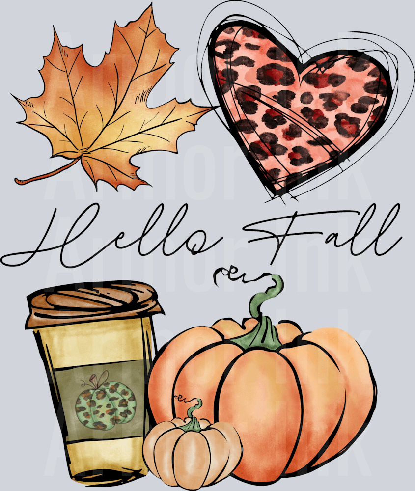 Hello Fall DTF transfer