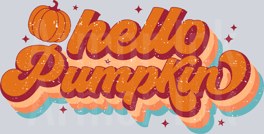 Hello Pumpkin DTF transfer