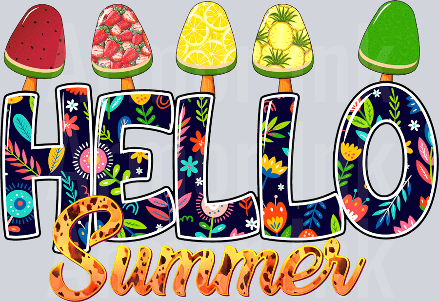Hello Summer DTF transfer