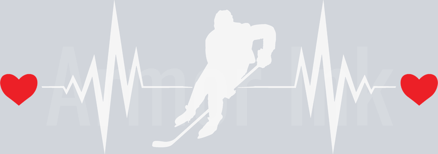 Hockey Heartbeat DTF transfer