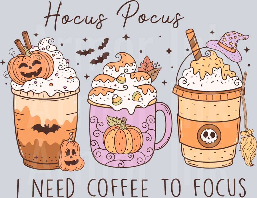 Hocus Pocus I Need Coffee To Focus DTF transfer