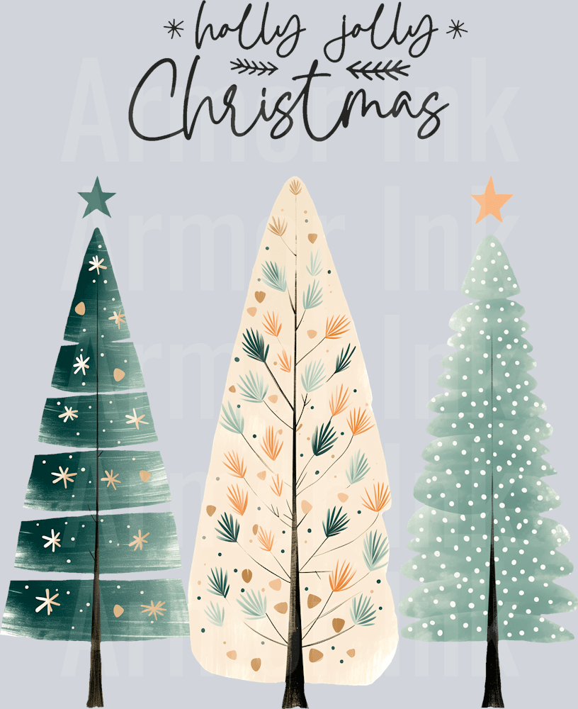 Holly Jolly Christmas DTF transfer