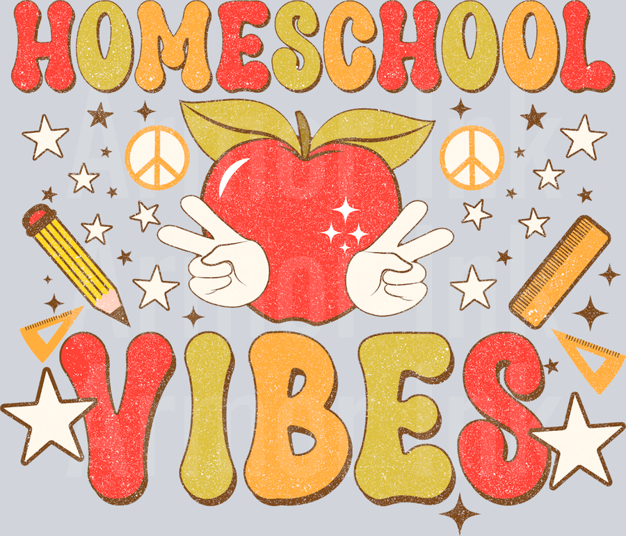 Homeschool Vibes DTF transfer